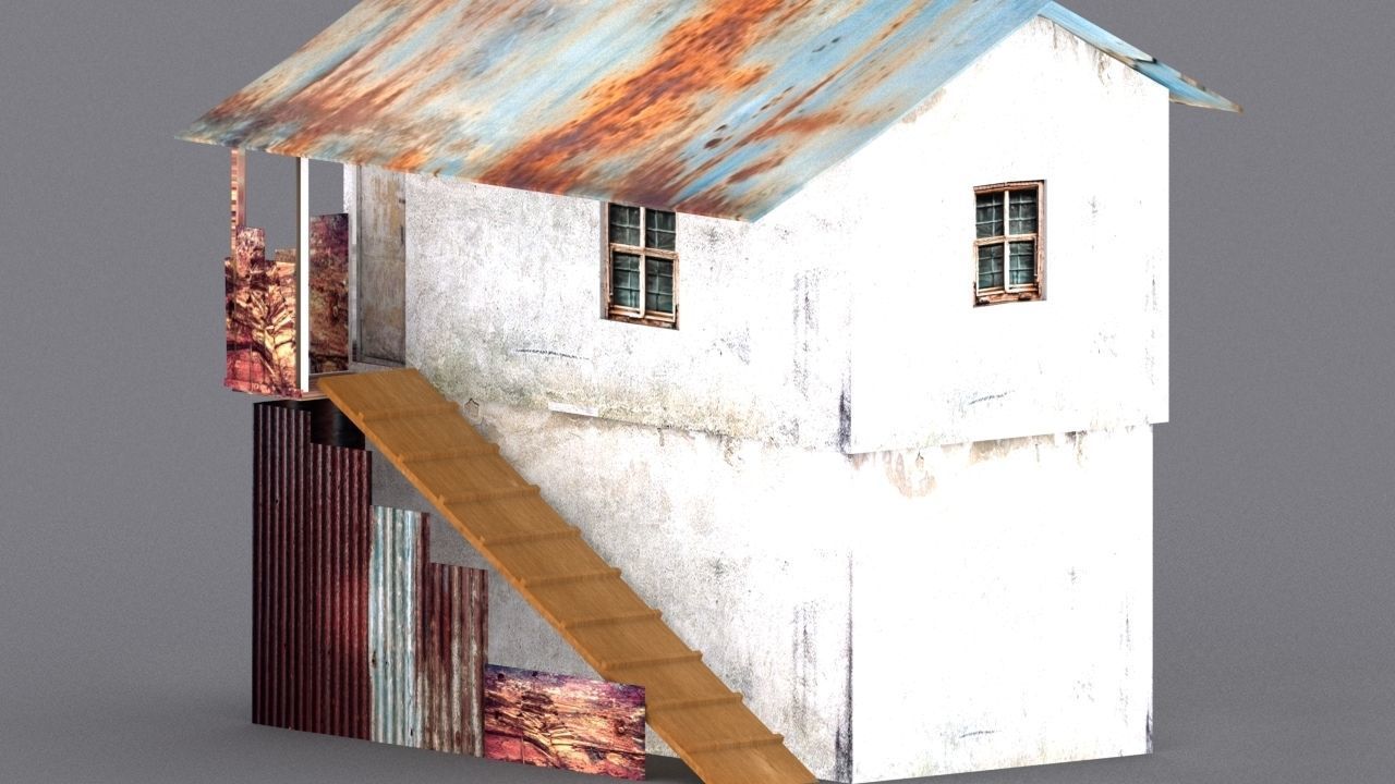 10 Slum Collection Low-poly 3D model_11