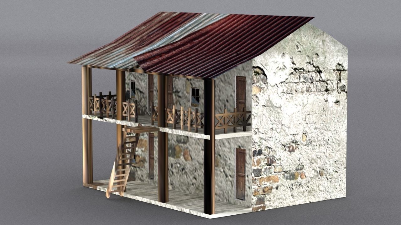 10 Slum Collection Low-poly 3D model_2