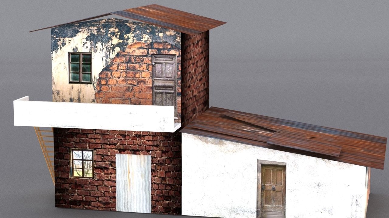10 Slum Collection Low-poly 3D model_21
