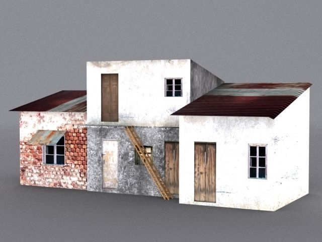 10 Slum Collection Low-poly 3D model_17