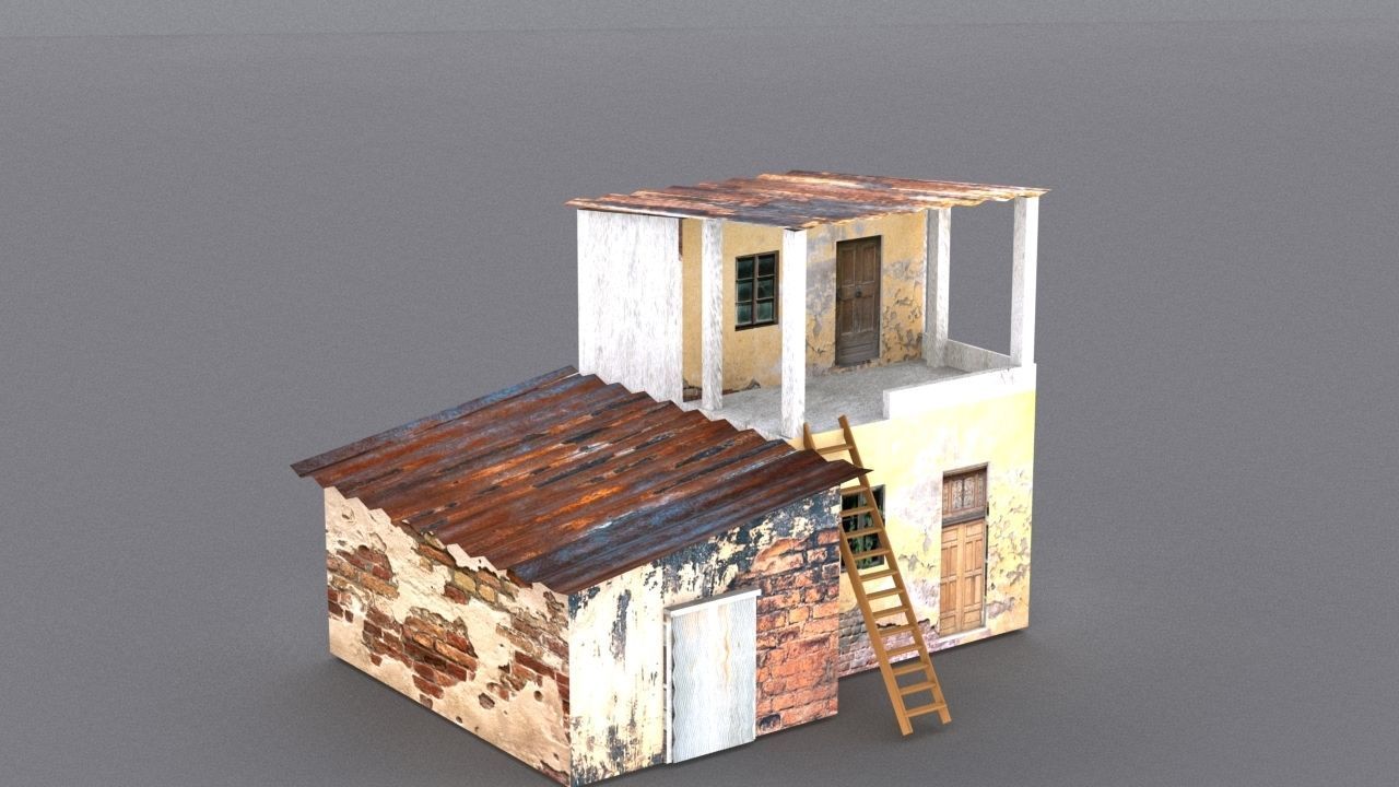 10 Slum Collection Low-poly 3D model_26