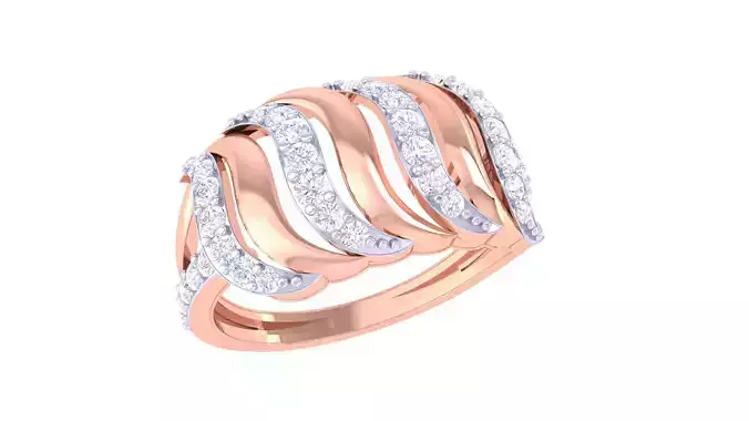Ladies diamond ring 3D print model