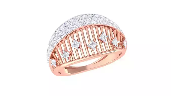 Ladies diamond ring 3D print model