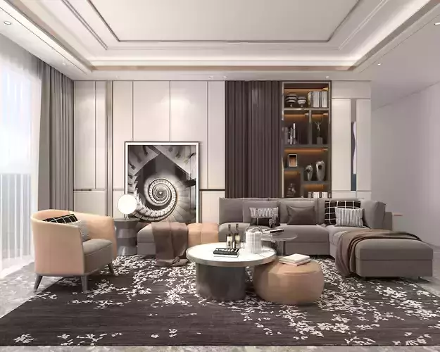 Living Room Scene 5 3D model