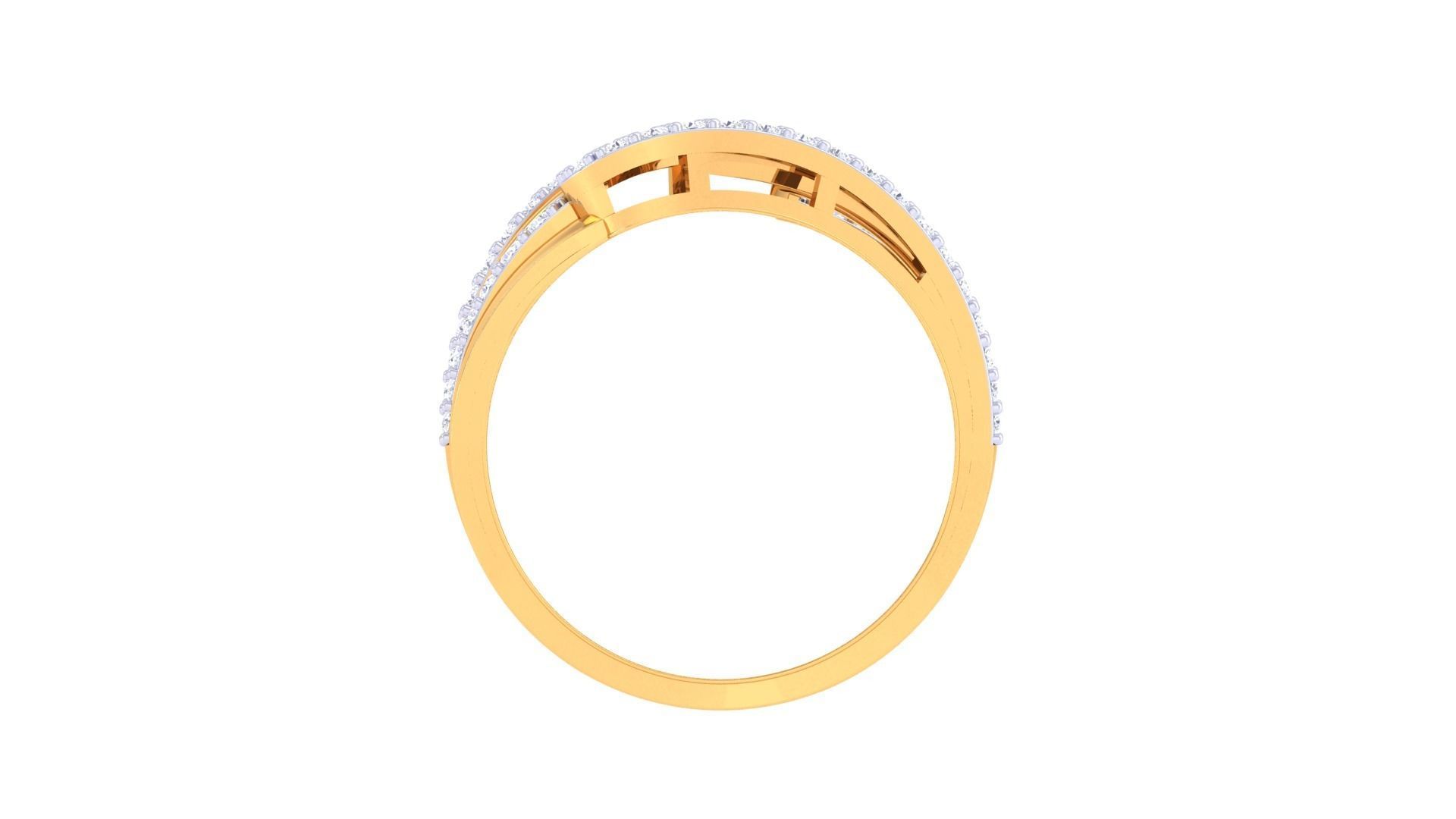 Ladies diamond ring 3D print model_4