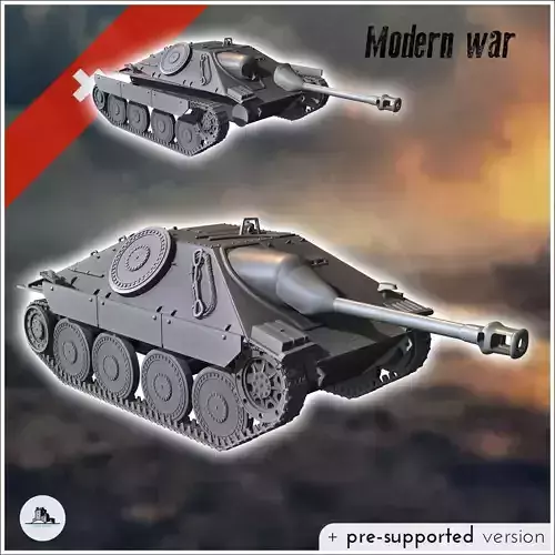G-13 Swiss tank destroyer based on the Jagdpanzer 38t Hetzer 3D print model