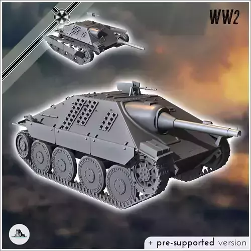 Flammpanzer 38t Hetzer - miniatures tabletop scenery 3D print model