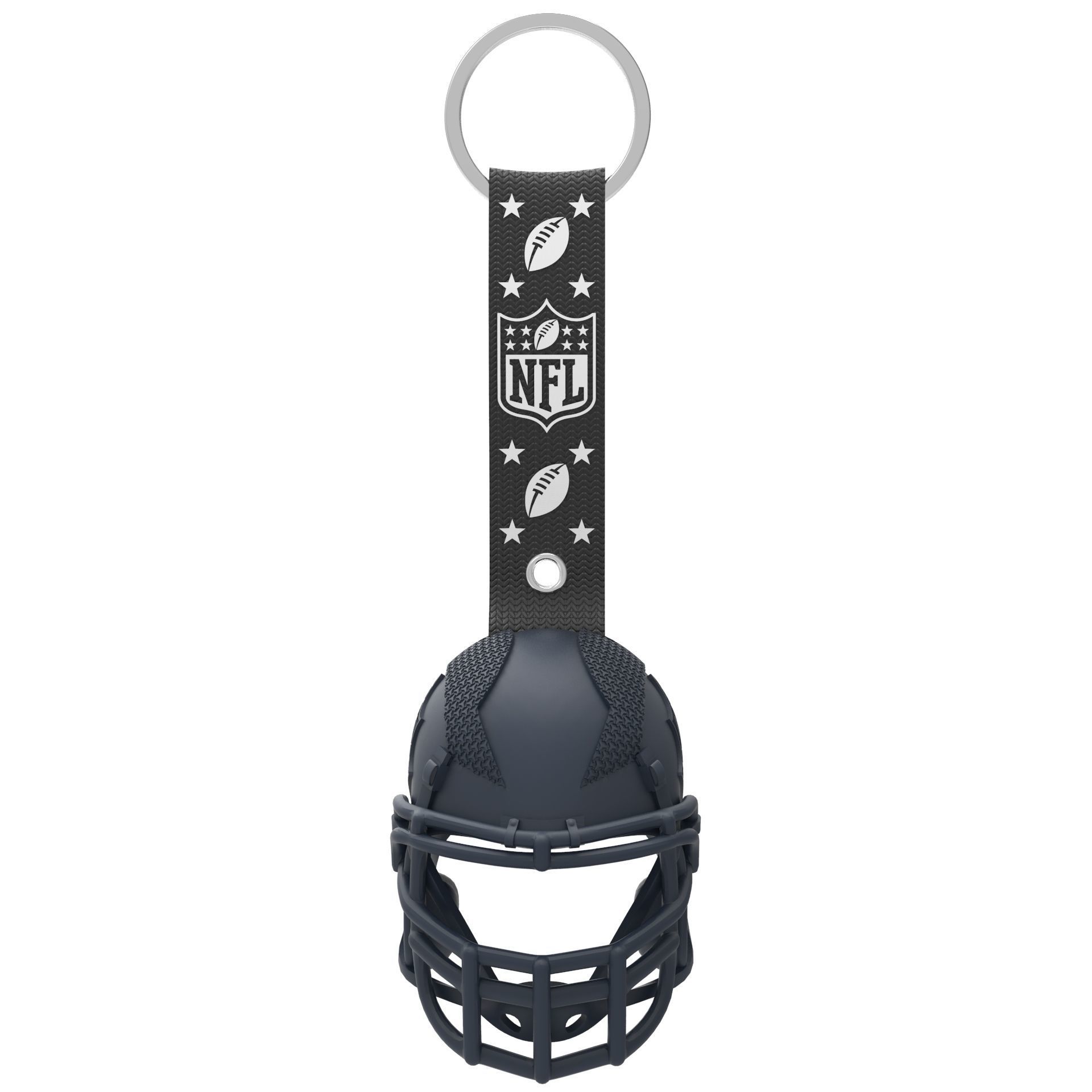 american football keychain helmet 3D print model_1