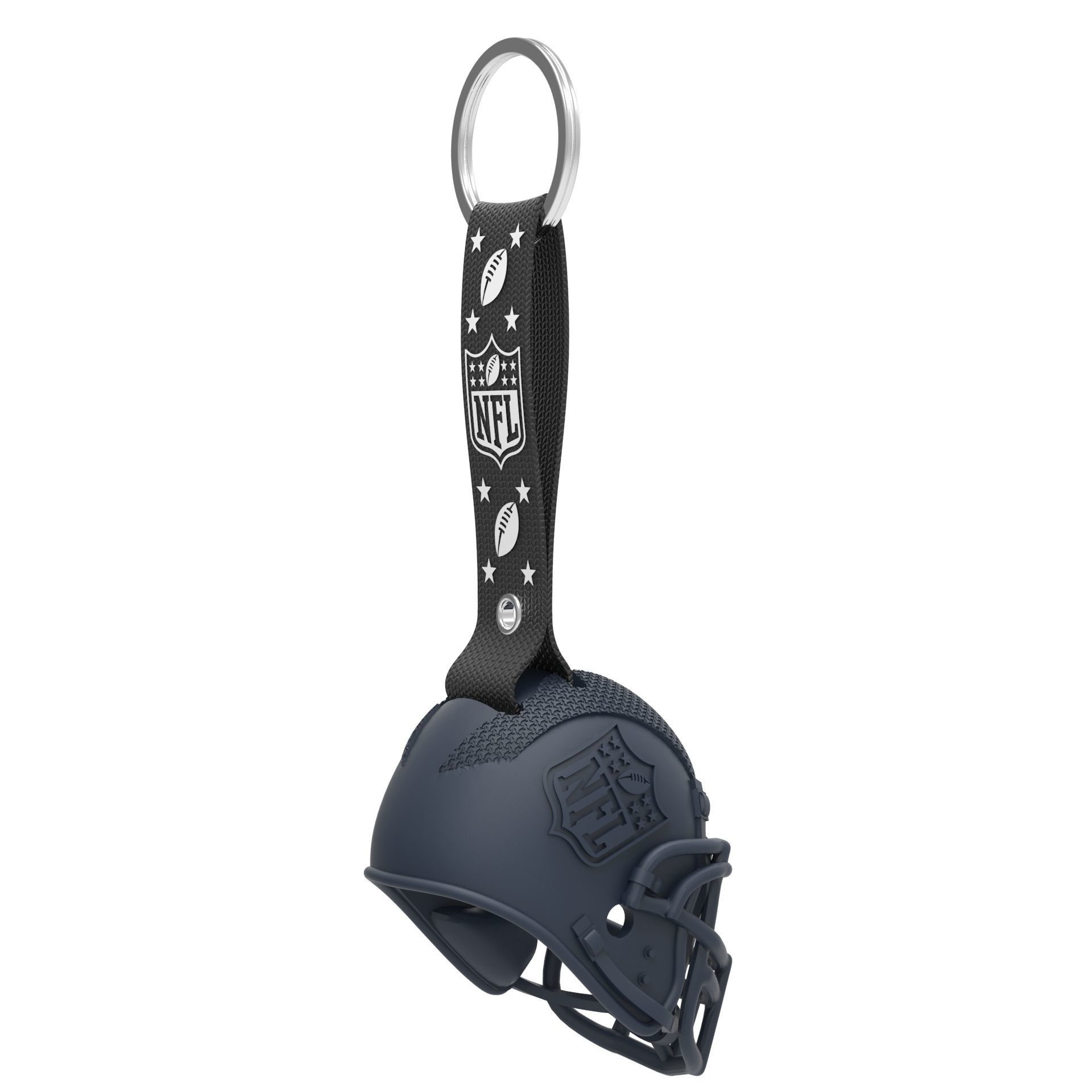 american football keychain helmet 3D print model_2
