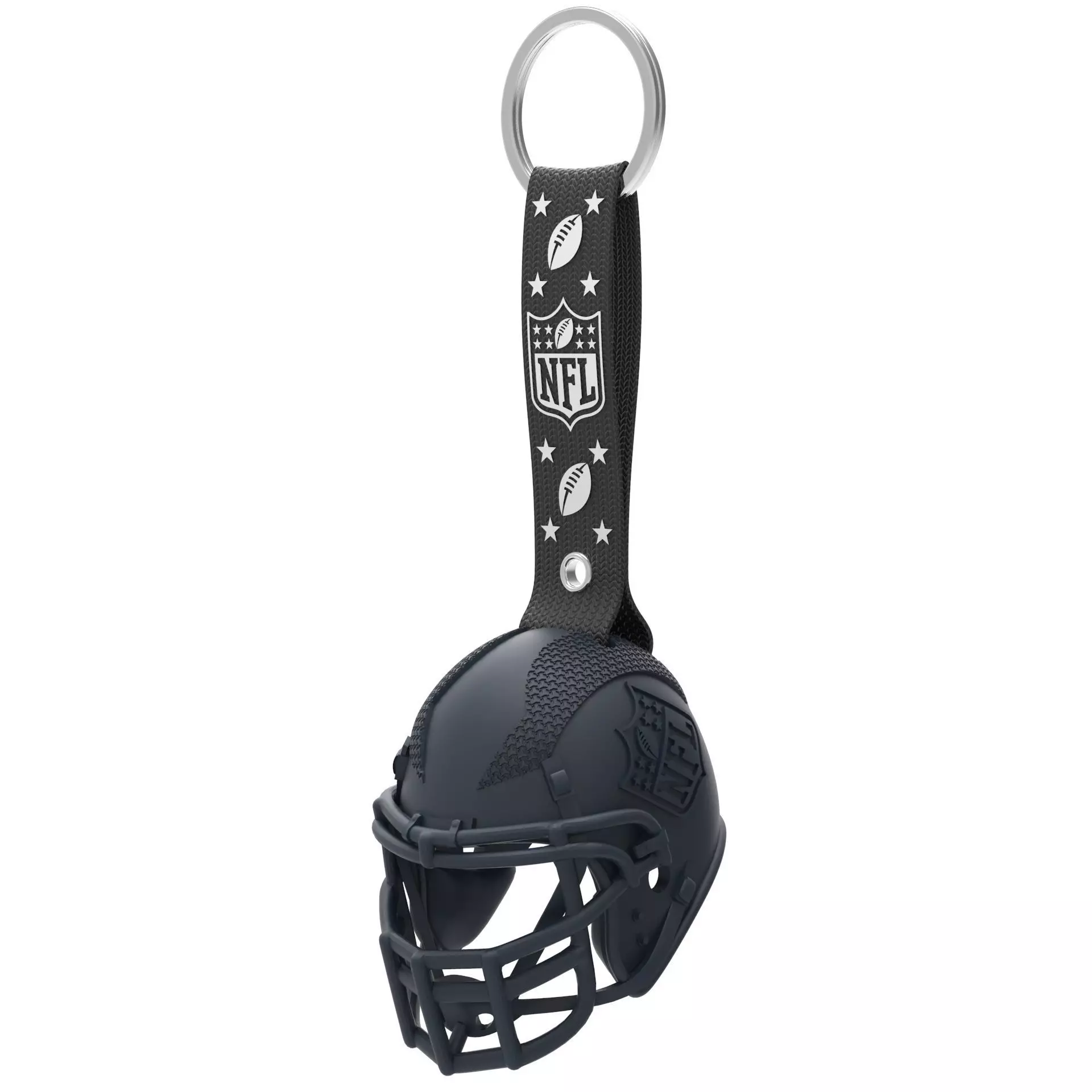 american football keychain helmet 3D print model_0