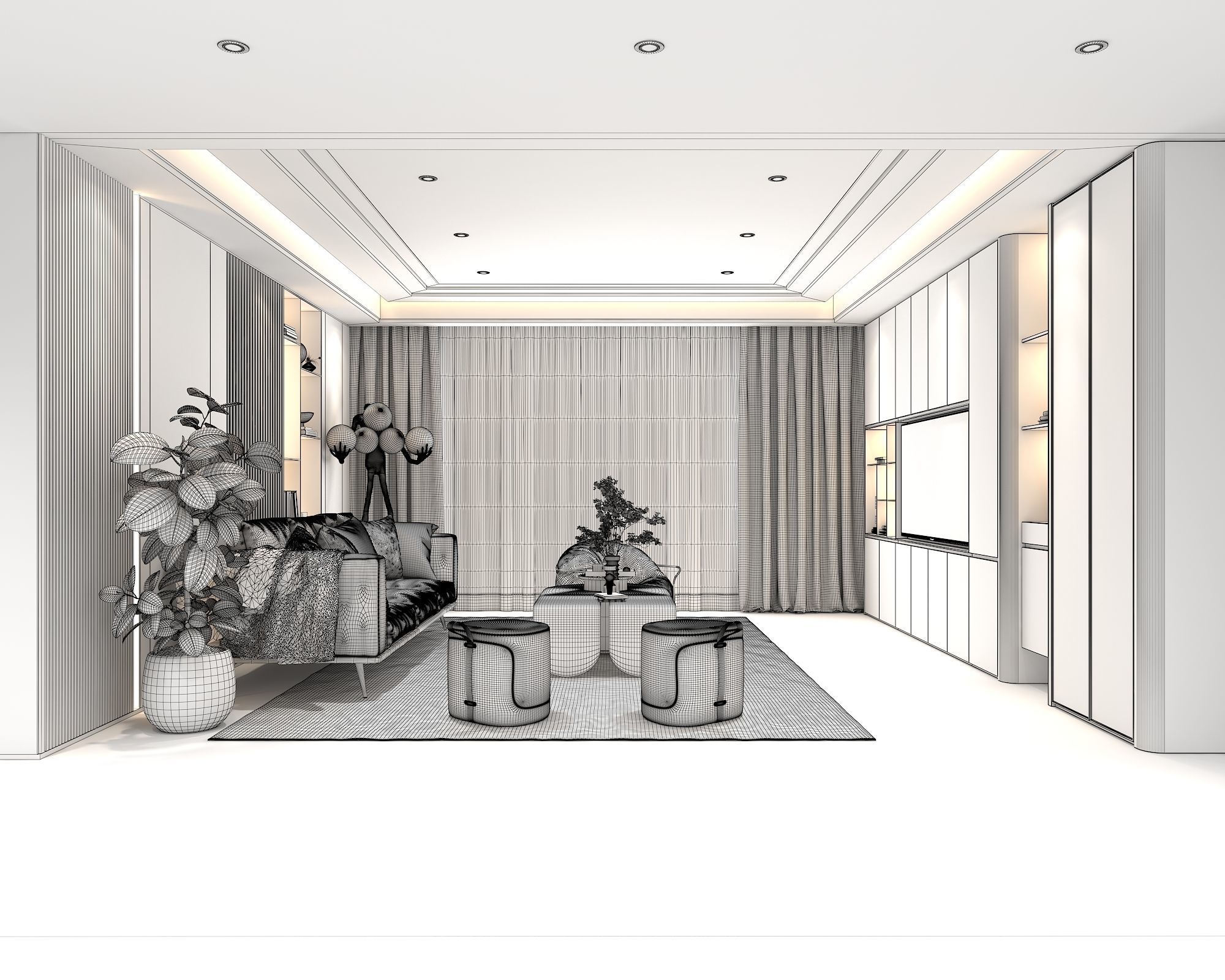 Living Room Scene 8 3D model_9