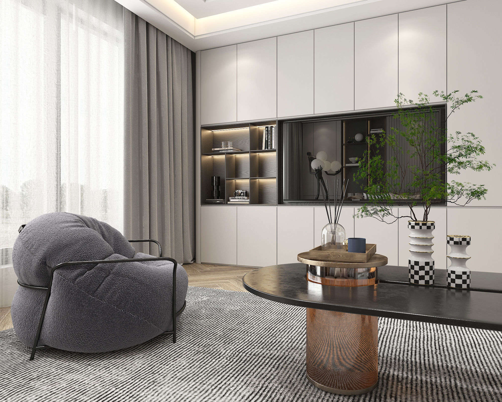 Living Room Scene 8 3D model_5
