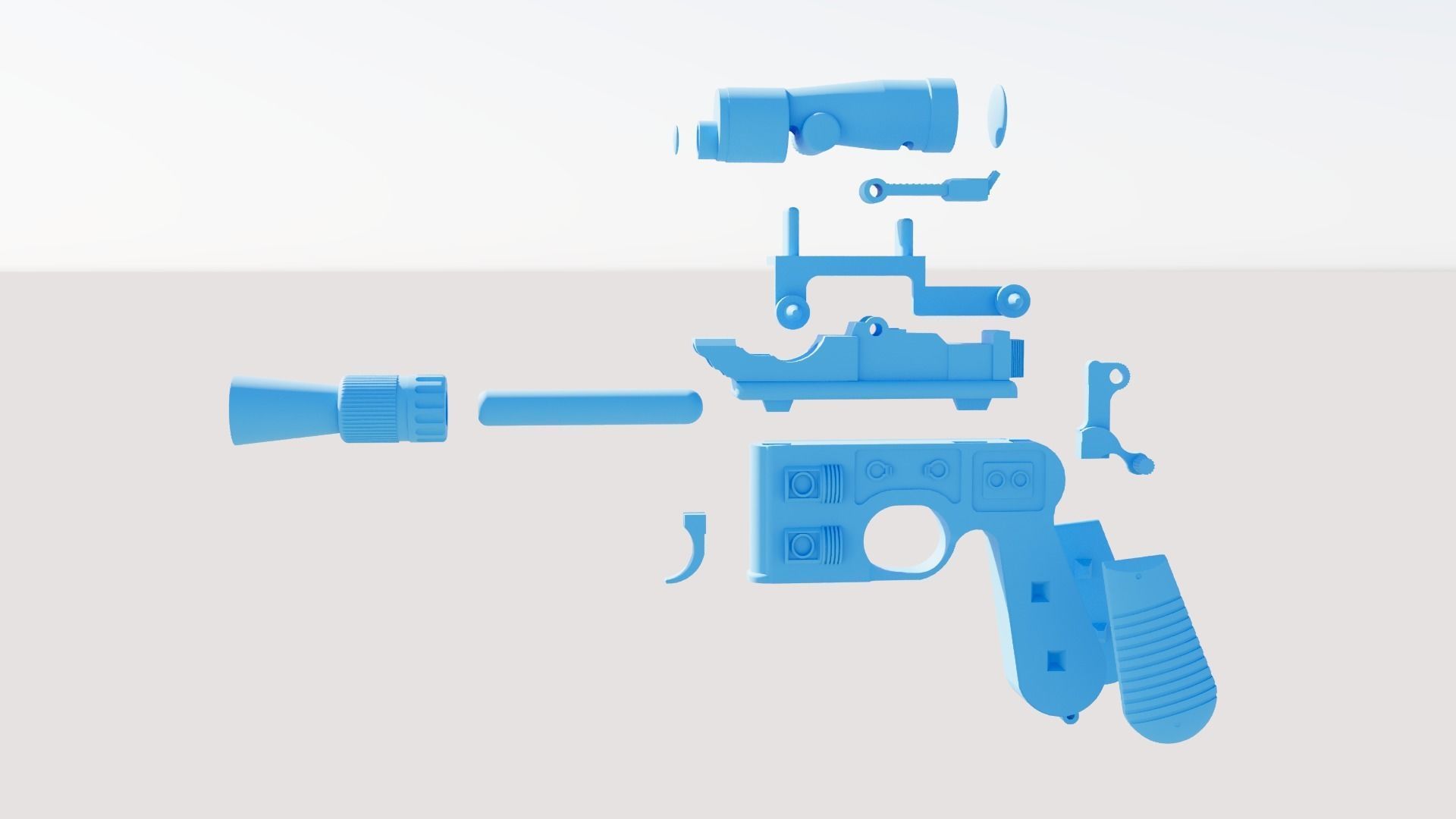 Star Wars The Empire Strikes Back - DL-44 Blaster 3D print model_13