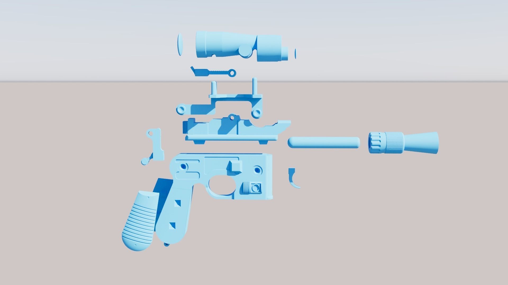 Star Wars The Empire Strikes Back - DL-44 Blaster 3D print model_12