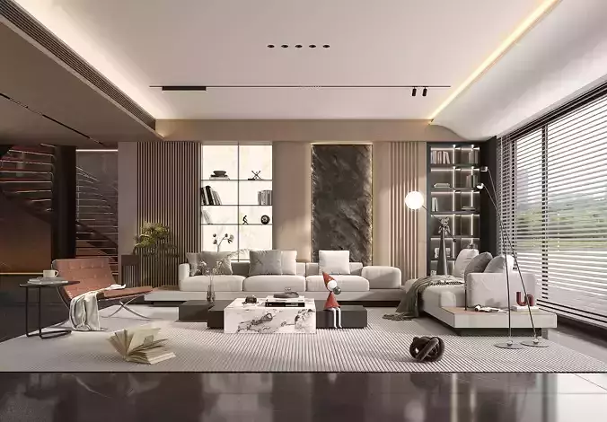 Living Room Scene 9 3D model