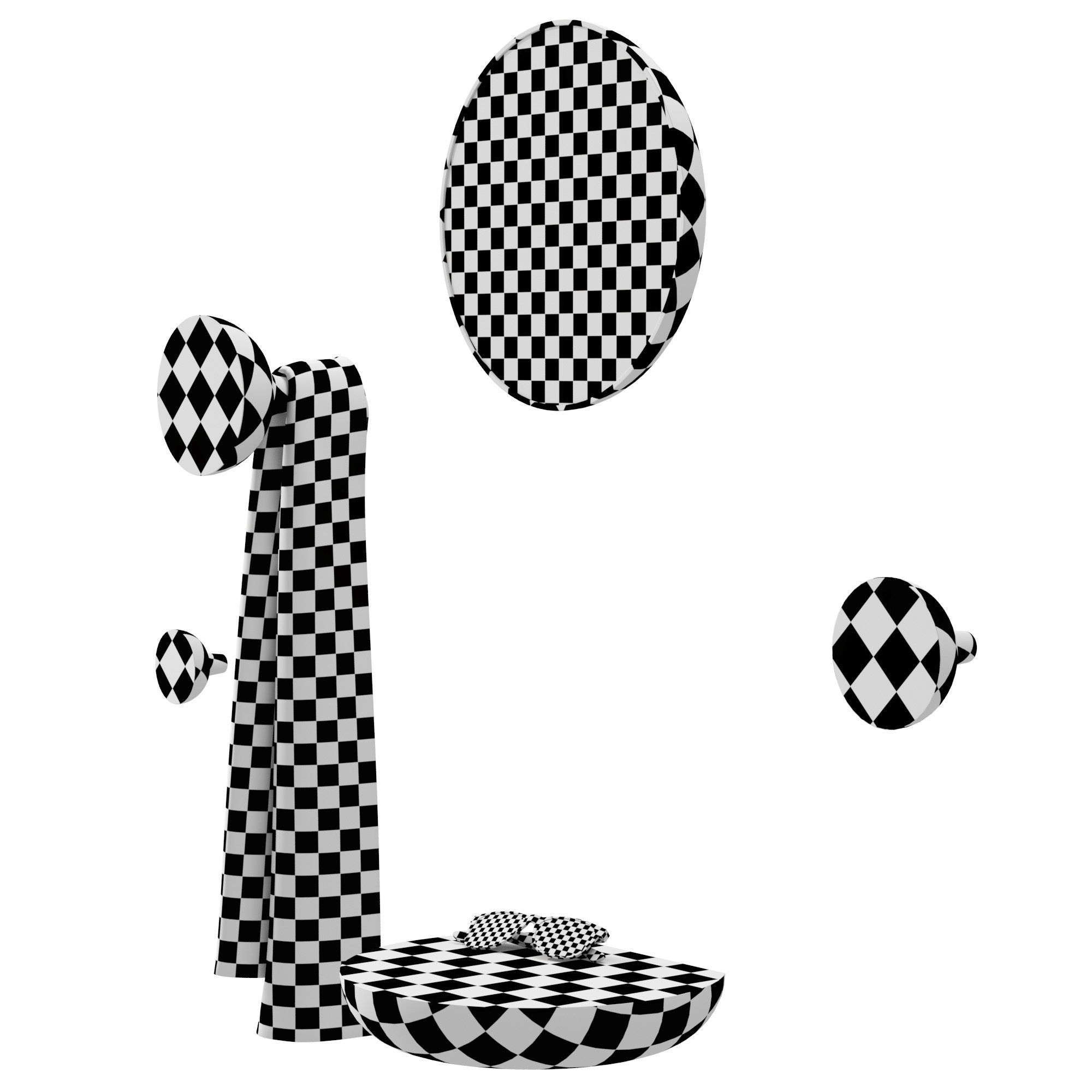 Hallway set Nomon WELCOME 3D model_7