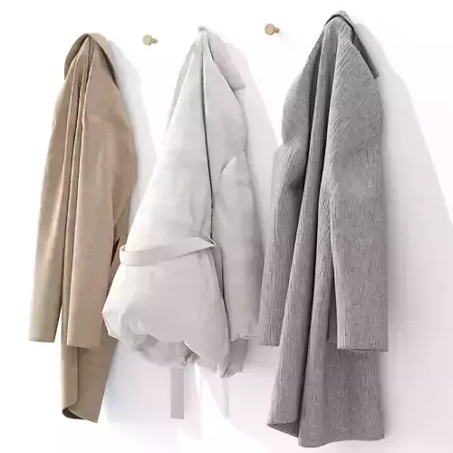 Outerwear and cap on hooks Set 01