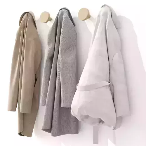 Outerwear and cap on hooks Set 02