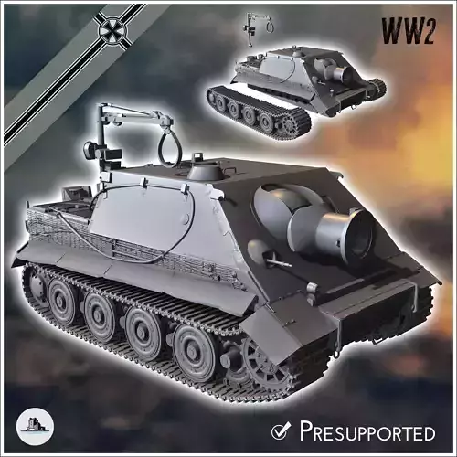 380mm RW61 auf Sturmmorser Tiger Sturmtiger assault tank - minia