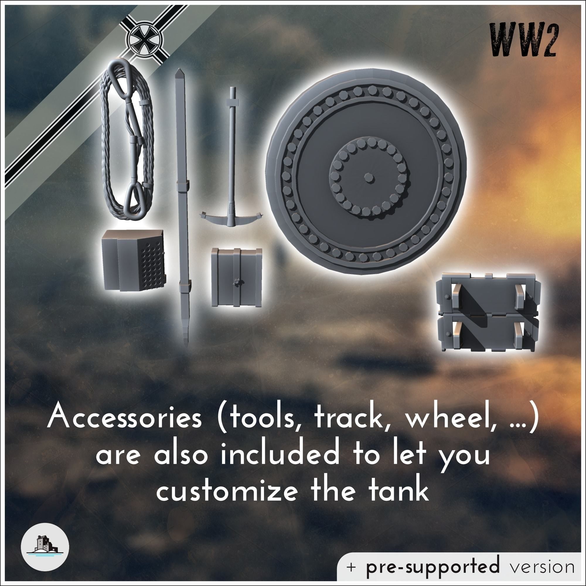 15 cm sIG 332 Sf auf Jagdpanzer 38t - miniatures tabletop scener 3D print model_5