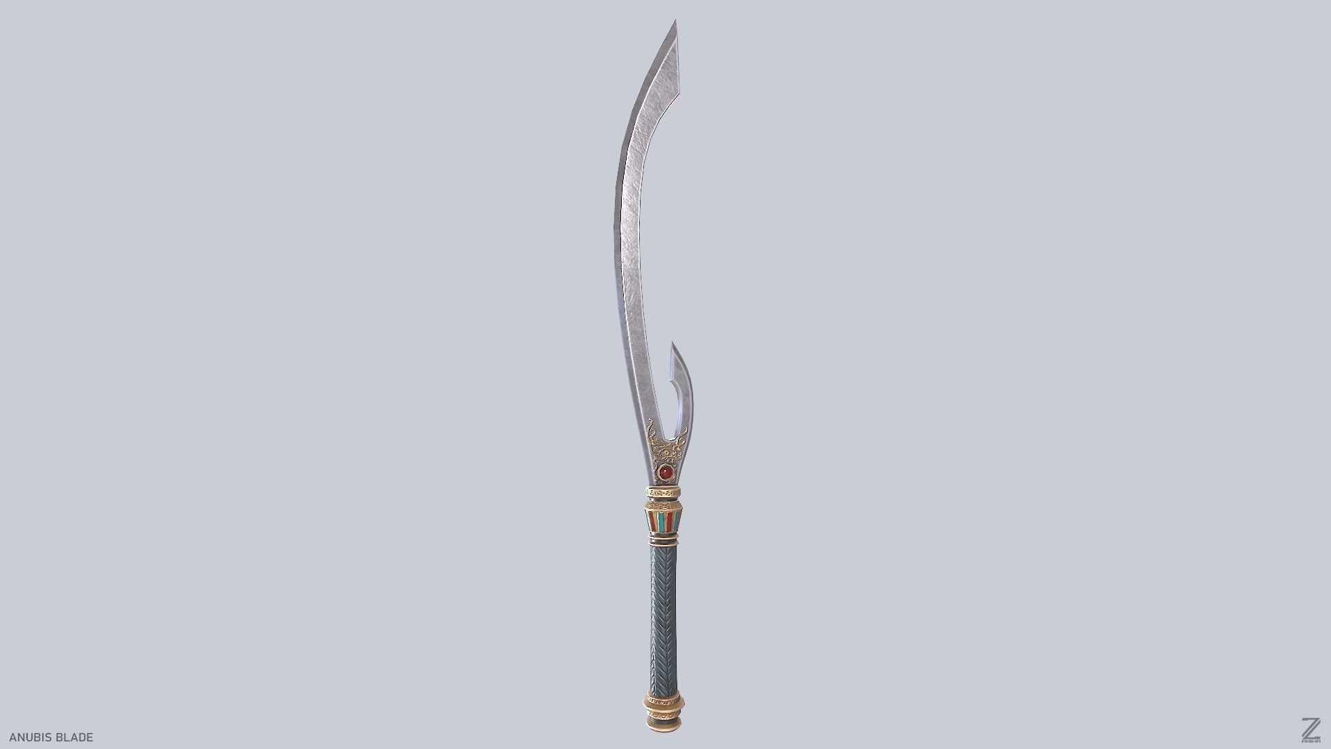 Anubis blade Low-poly 3D model_2