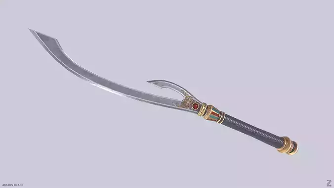Anubis blade Low-poly 3D model