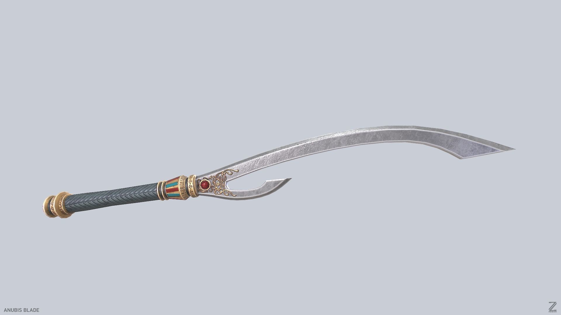 Anubis blade Low-poly 3D model_6