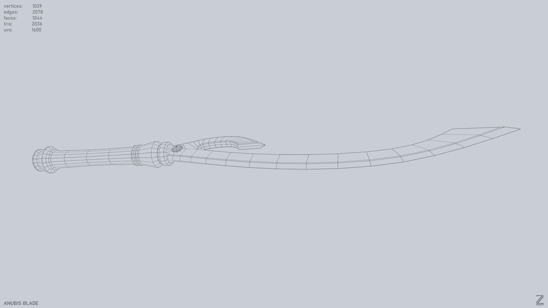 Anubis blade Low-poly 3D model_14