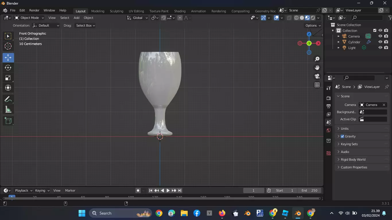 Gelas Low-poly 3D model_0