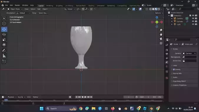 Gelas Low-poly 3D model