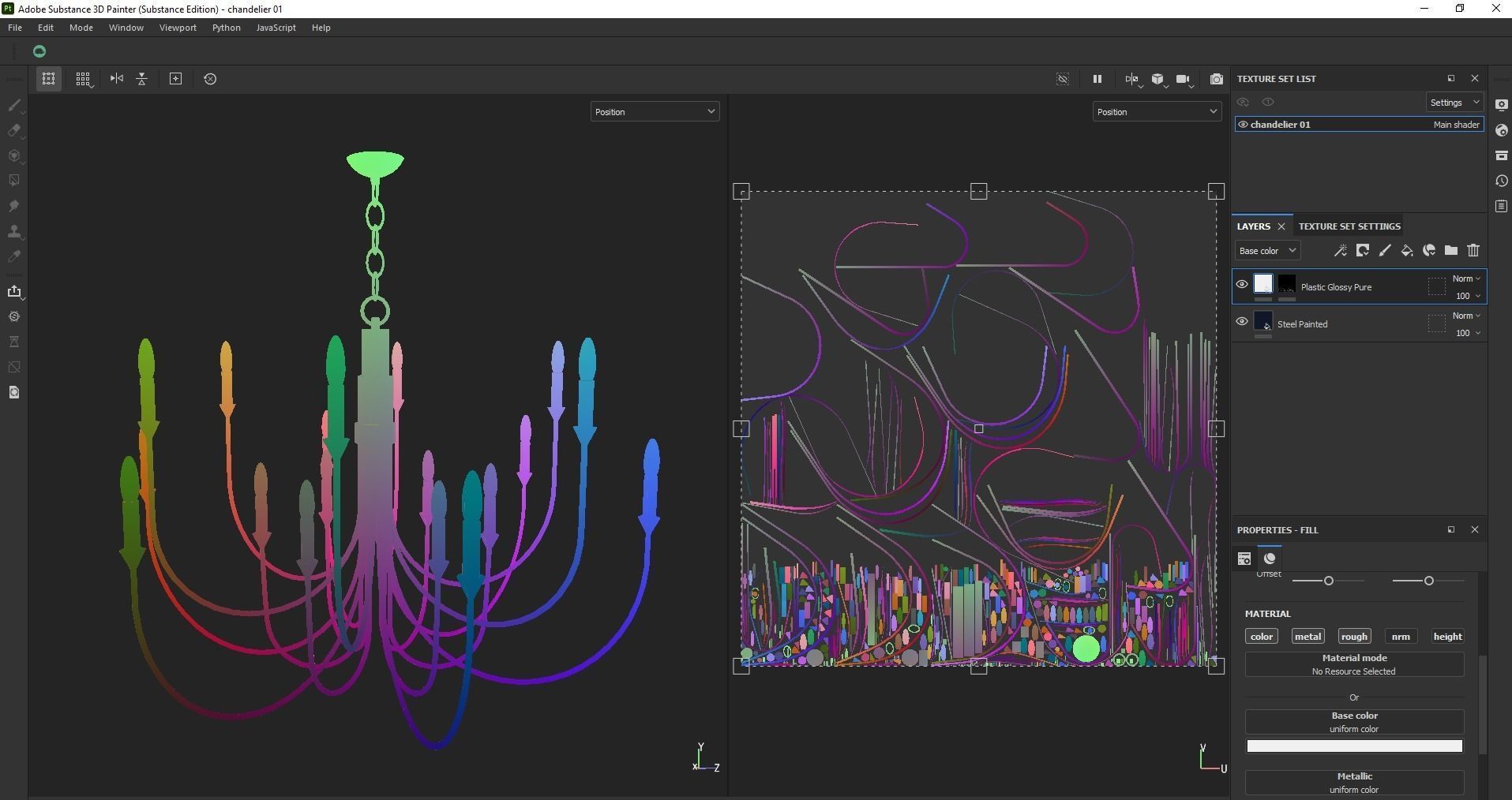 Modern Classic Large Black Chandelier  Low-poly 3D model_21