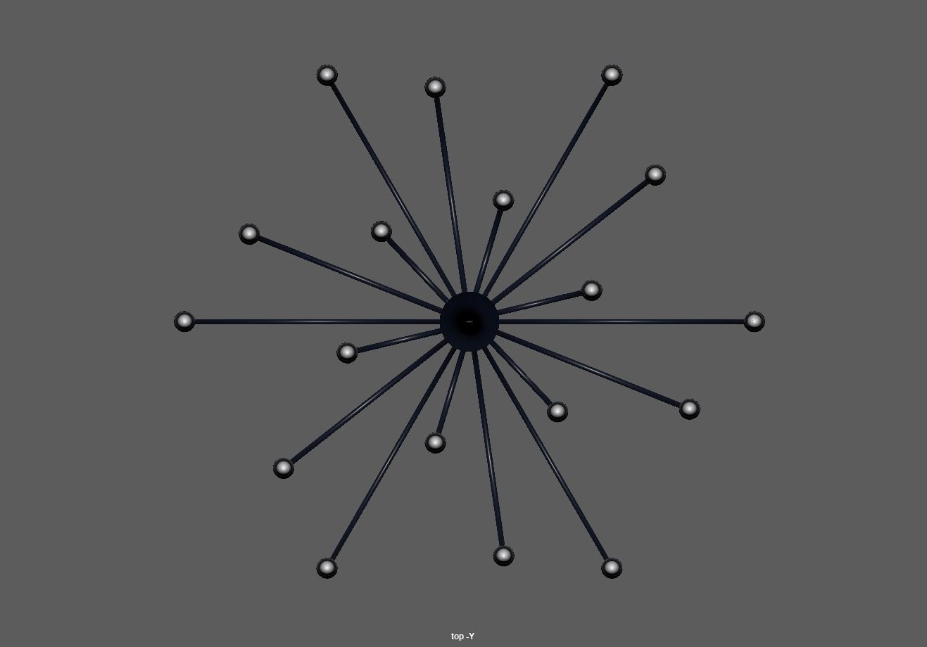 Modern Classic Large Black Chandelier  Low-poly 3D model_7