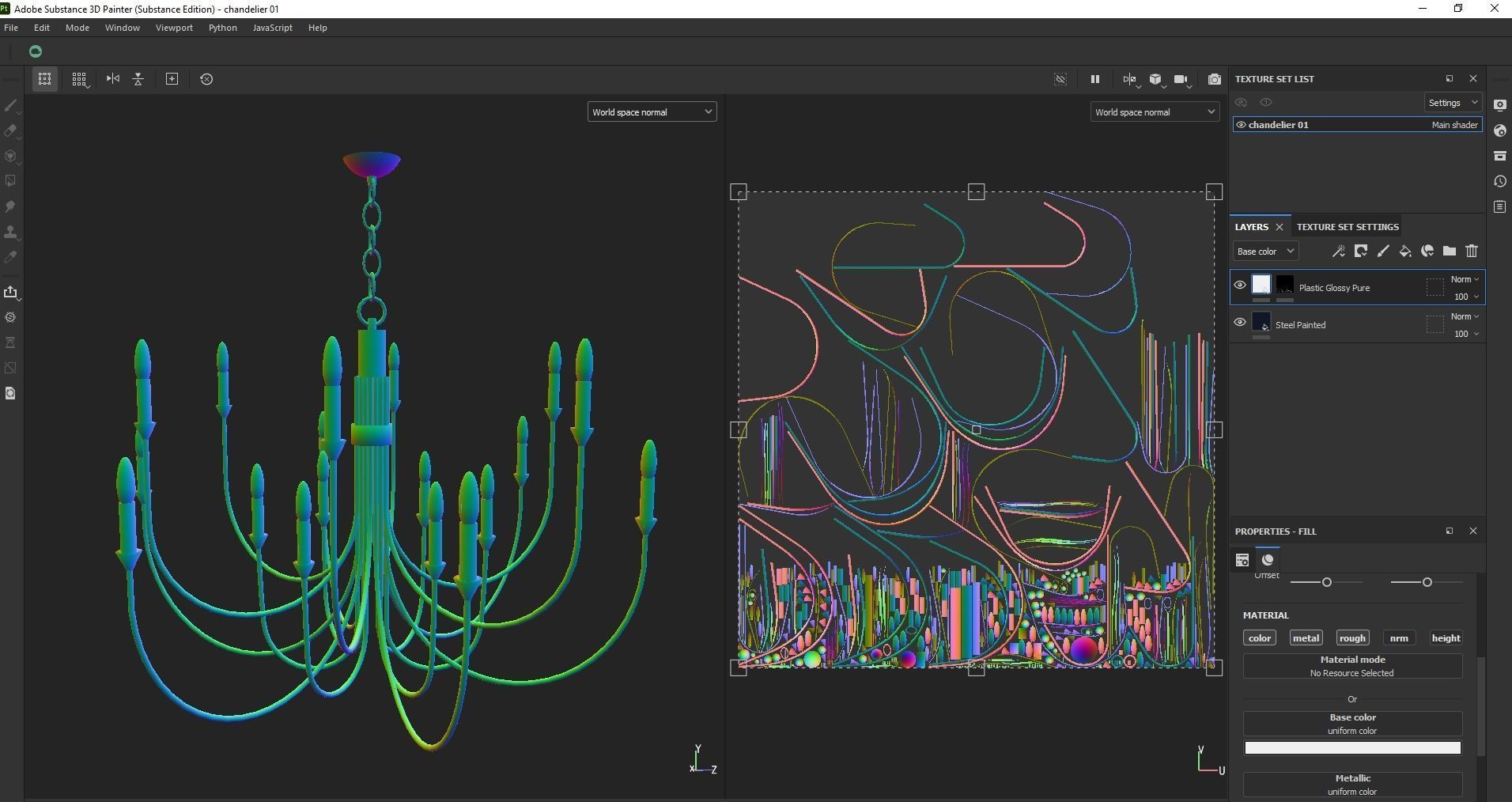 Modern Classic Large Black Chandelier  Low-poly 3D model_23