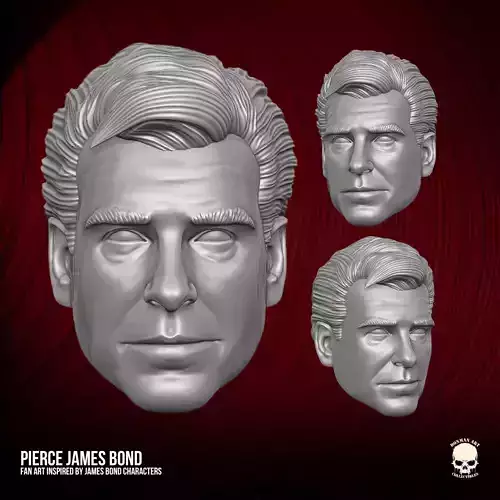 Pierce Brosnan James Bond 3D printable for action figures 3D print model