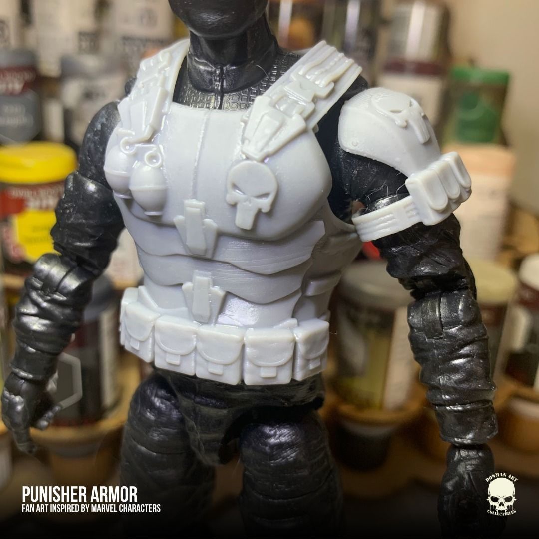 Punisher Armor fan art 3D printable File For Action Figures 3D print model_19