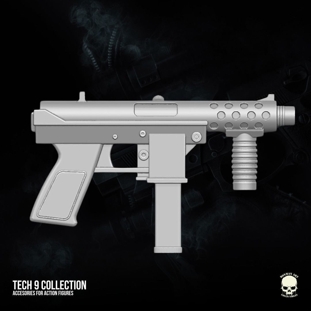 Tech 9 accessory 3D printable files for Action Figures 3D print model_4