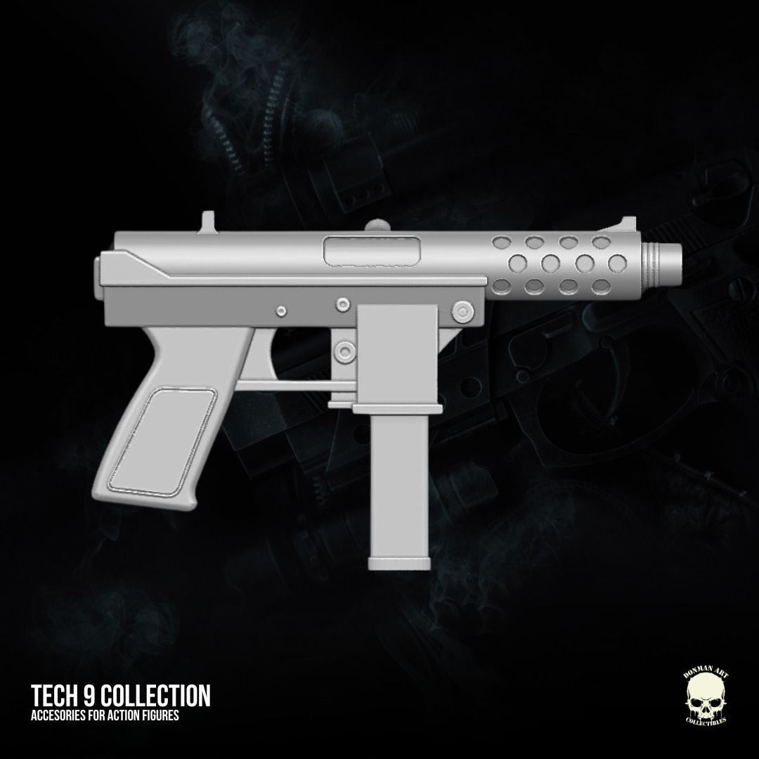 Tech 9 accessory 3D printable files for Action Figures 3D print model_8