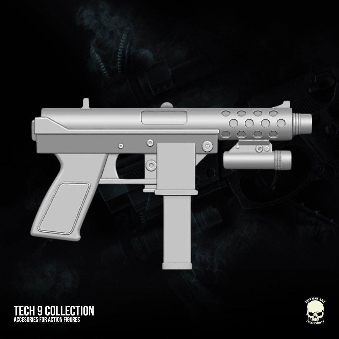 Tech 9 accessory 3D printable files for Action Figures 3D print model_3