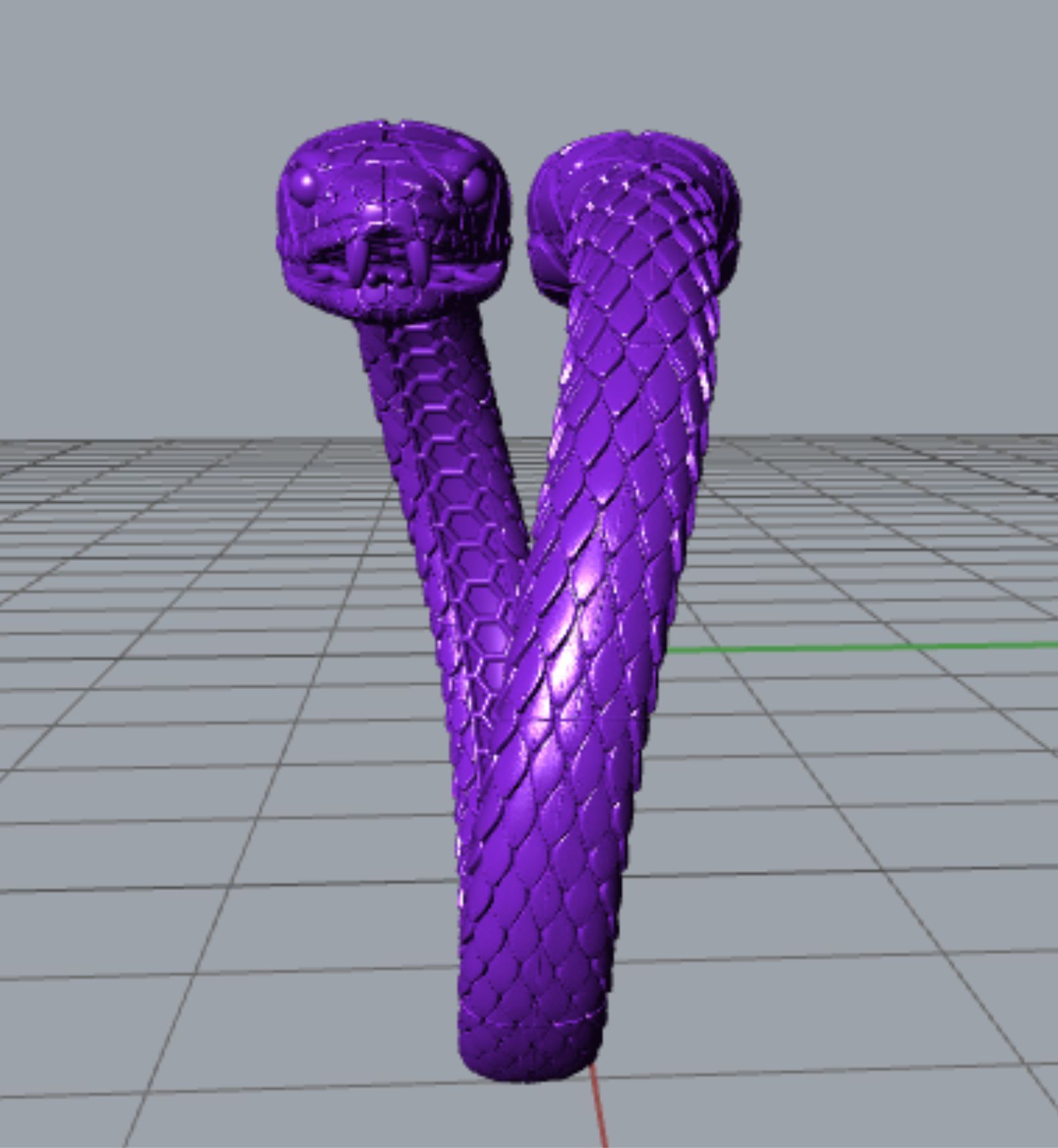 sanke ring direct casting 3D print model_6