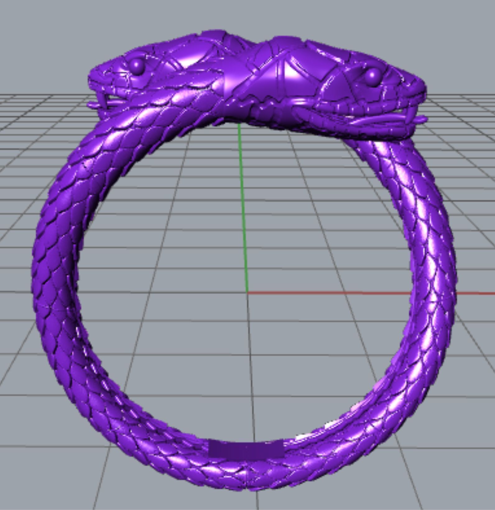 sanke ring direct casting 3D print model_4