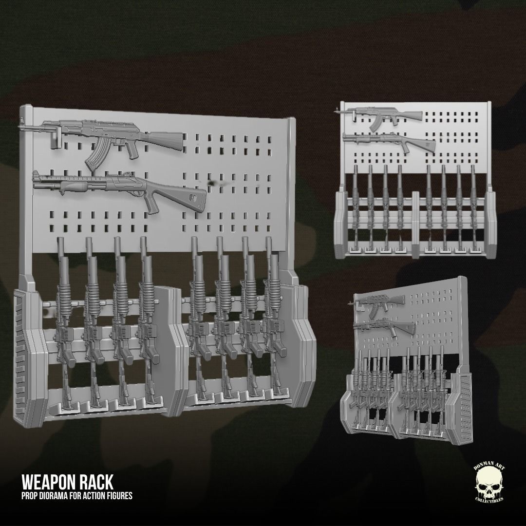 Diorama Rack 3D printable files for Action Figures 3D print model_6