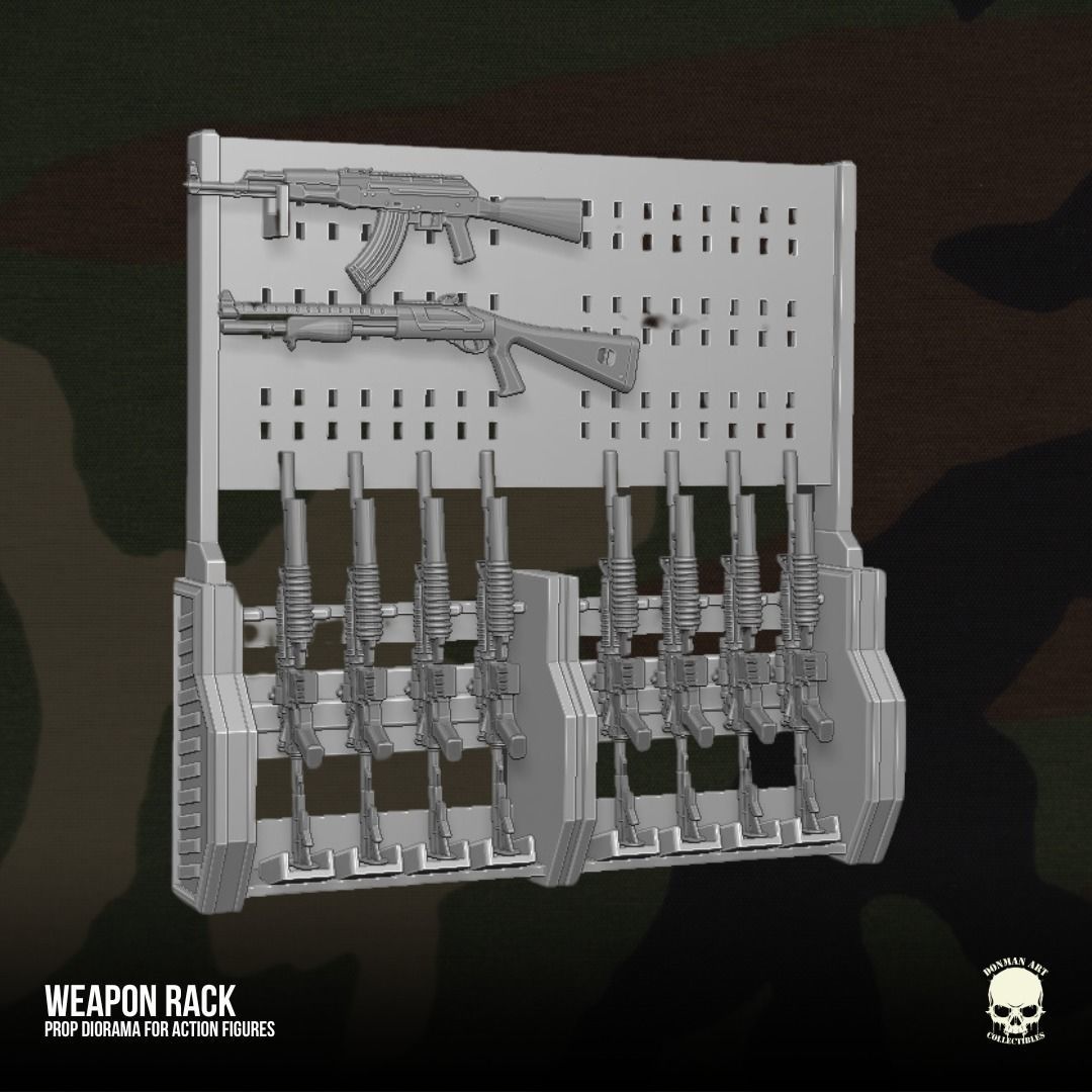 Diorama Rack 3D printable files for Action Figures 3D print model_10