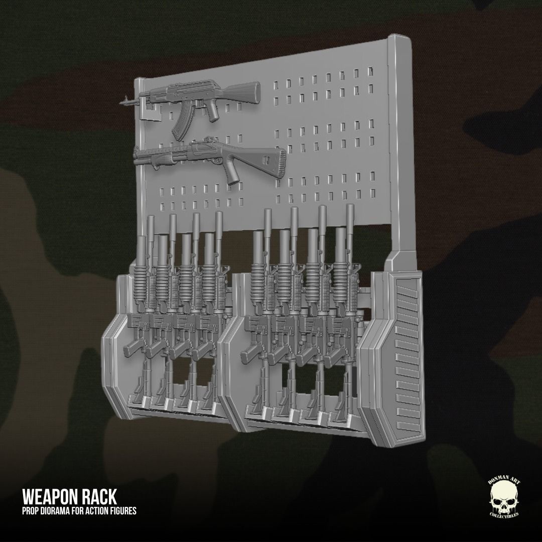 Diorama Rack 3D printable files for Action Figures 3D print model_17