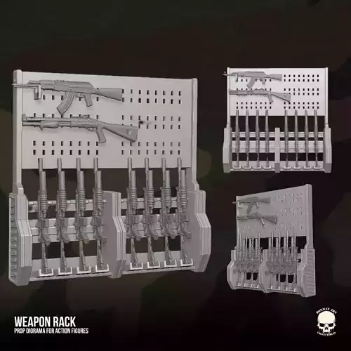 Diorama Rack 3D printable files for Action Figures