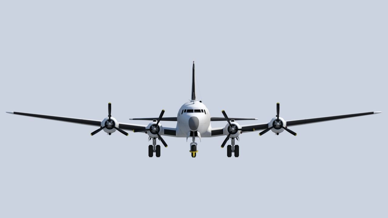 Douglas DC-4 C-54 Skymaster Static Low Poly Low-poly 3D model_24