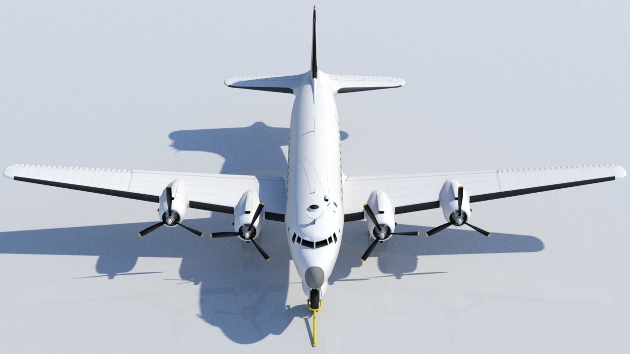 Douglas DC-4 C-54 Skymaster Static Low Poly Low-poly 3D model_10