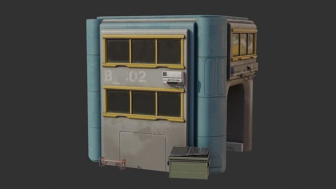 Cyberpunk City Asset Pack 3D model 7