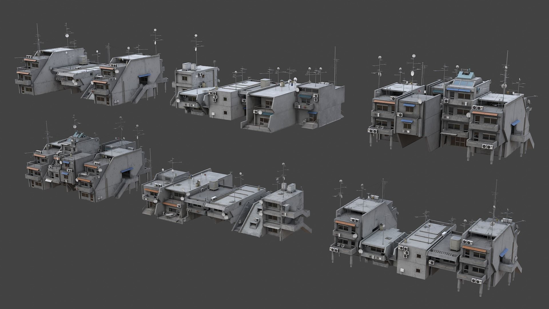 Cyberpunk City Asset Pack 3D model | CGTrader