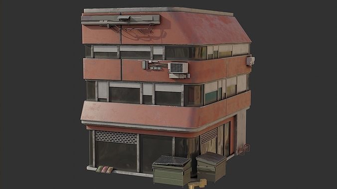 Cyberpunk City Asset Pack 3D model 6