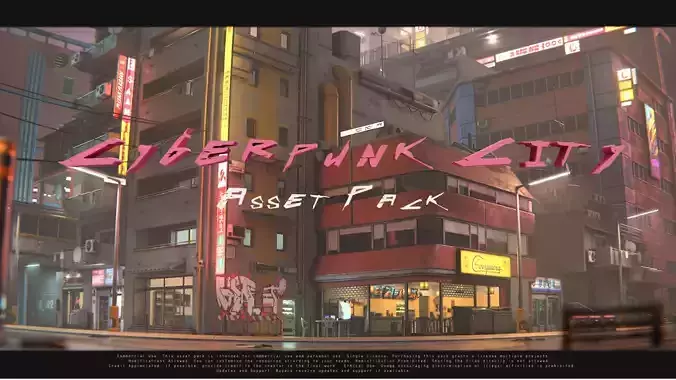 Cyberpunk City Asset Pack 3D model